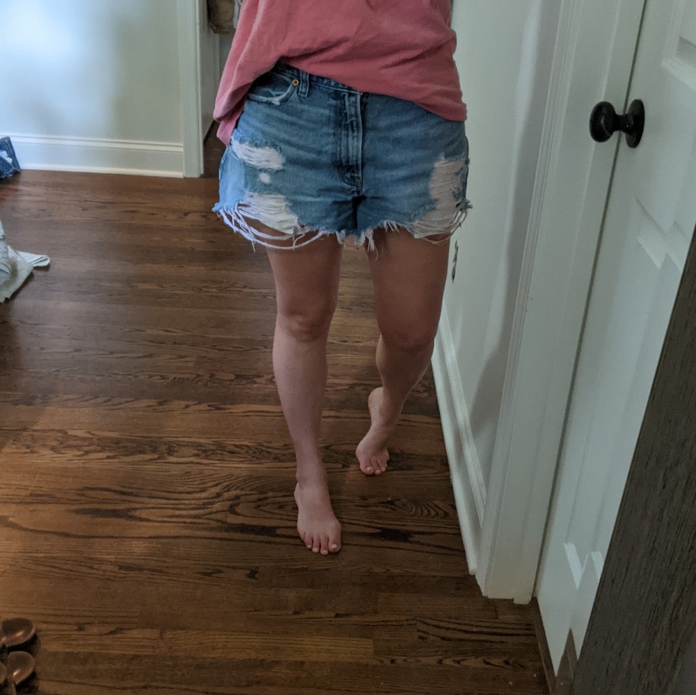 Abercrombie high waisted mom shorts